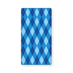 Blue Argyle Pattern Print Baby Crib Sheet