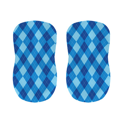 Blue Argyle Pattern Print Bar Stool Covers