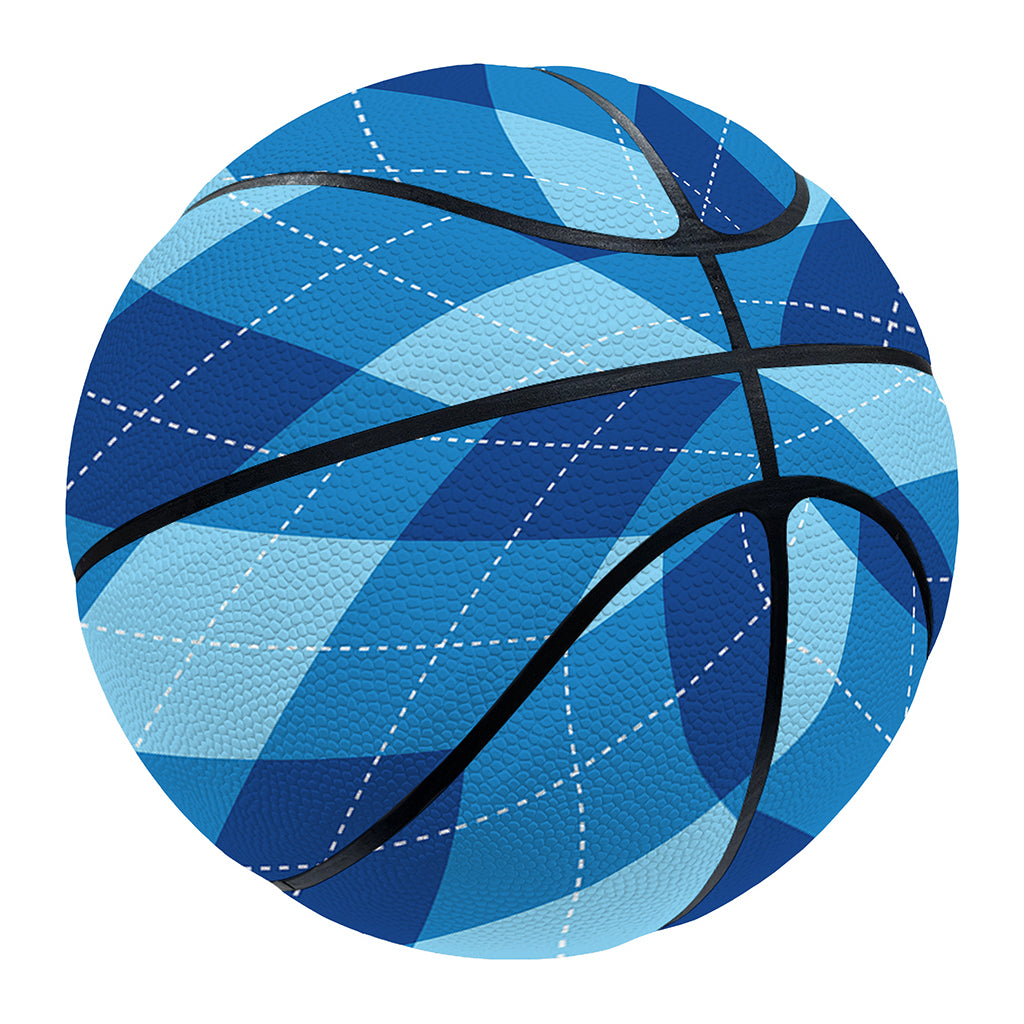 Blue Argyle Pattern Print Basketball