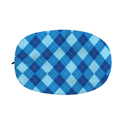 Blue Argyle Pattern Print Car Side Mirror Covers