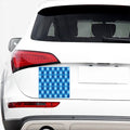 Blue Argyle Pattern Print Car Sticker