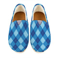 Blue Argyle Pattern Print Casual Shoes