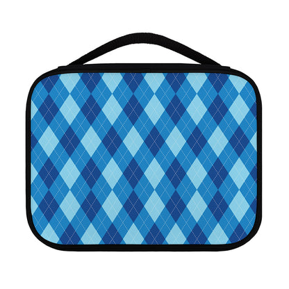 Blue Argyle Pattern Print Classic Bible Case