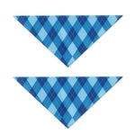 Blue Argyle Pattern Print Dog Bandana