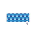 Blue Argyle Pattern Print Extended Mouse Pad