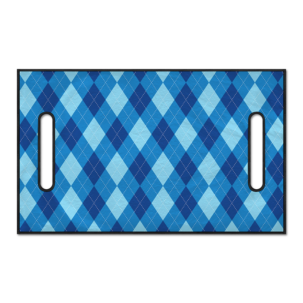 Blue Argyle Pattern Print Golf Cart Seat Cover