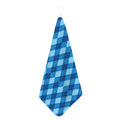 Blue Argyle Pattern Print Hand Towel