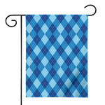Blue Argyle Pattern Print House Flag