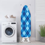 Blue Argyle Pattern Print Ironing Board Cover