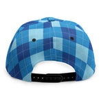 Blue Argyle Pattern Print Snapback Cap