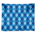 Blue Argyle Pattern Print Tapestry