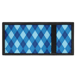 Blue Argyle Pattern Print Trifold Wallet