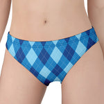 Blue Argyle Pattern Print Women's Panties