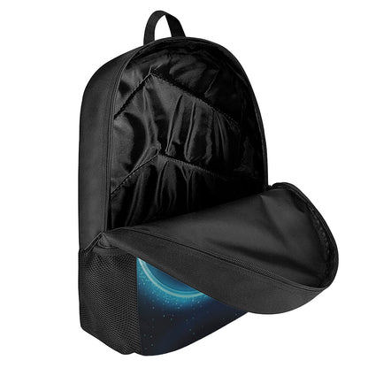 Blue Aries Zodiac Sign Print 17 Inch Backpack