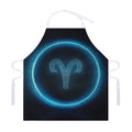 Blue Aries Zodiac Sign Print Adjustable Apron