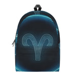 Blue Aries Zodiac Sign Print Backpack