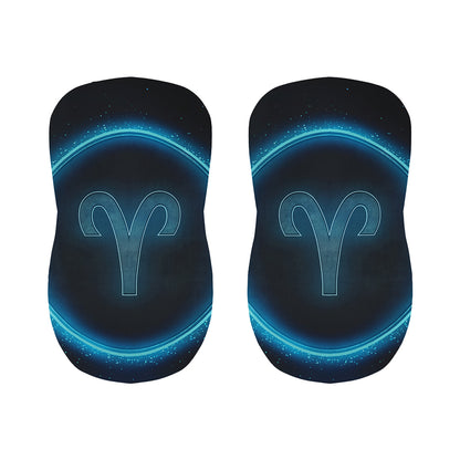 Blue Aries Zodiac Sign Print Bar Stool Covers