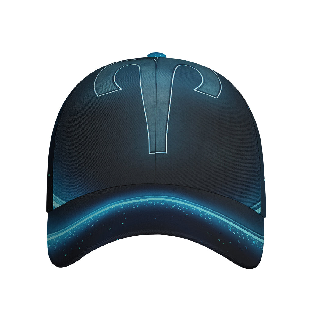 Blue Aries Zodiac Sign Print Baseball Cap