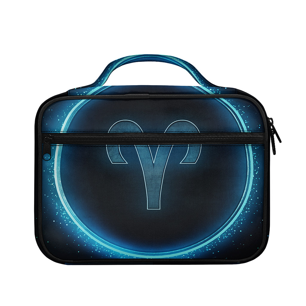 Blue Aries Zodiac Sign Print Briefcase Bible Bag
