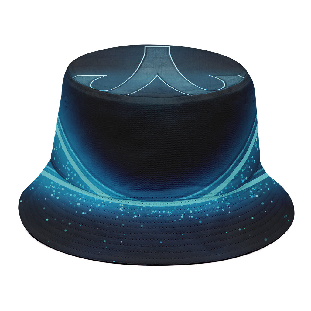 Blue Aries Zodiac Sign Print Bucket Hat