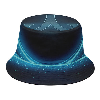 Blue Aries Zodiac Sign Print Bucket Hat