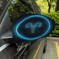 Blue Aries Zodiac Sign Print Car Side Mirror Covers