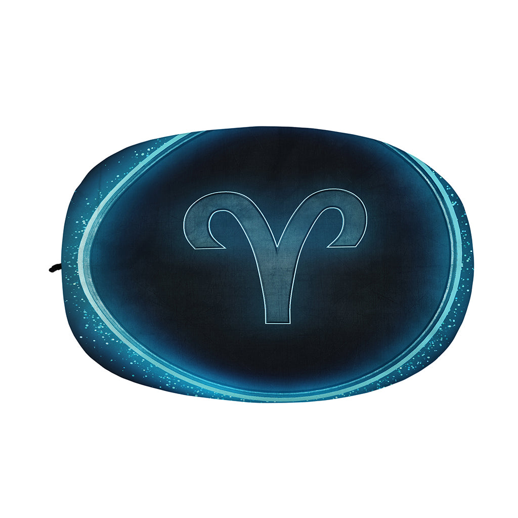 Blue Aries Zodiac Sign Print Car Side Mirror Covers