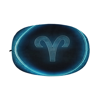 Blue Aries Zodiac Sign Print Car Side Mirror Covers