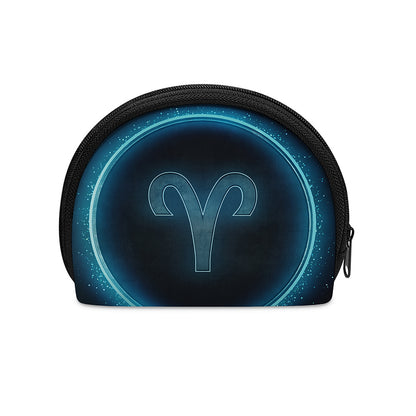Blue Aries Zodiac Sign Print Coin Purse