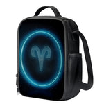 Blue Aries Zodiac Sign Print Crossbody Lunch Bag