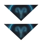 Blue Aries Zodiac Sign Print Dog Bandana