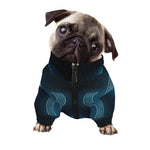 Blue Aries Zodiac Sign Print Dog Zip Up Jacket