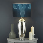 Blue Aries Zodiac Sign Print Drum Lamp Shade