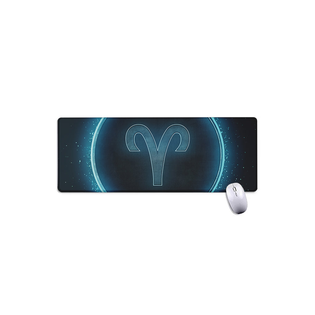 Blue Aries Zodiac Sign Print Extended Mouse Pad
