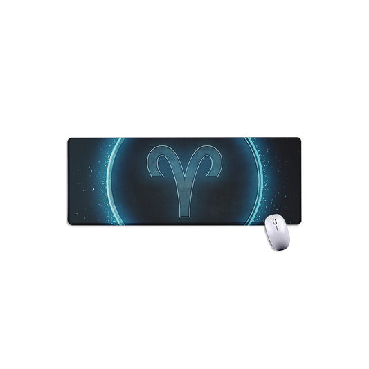 Blue Aries Zodiac Sign Print Extended Mouse Pad