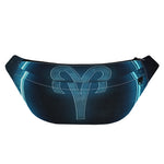 Blue Aries Zodiac Sign Print Fanny Pack