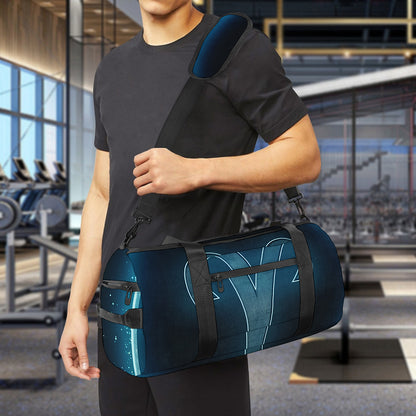 Blue Aries Zodiac Sign Print Gym Bag