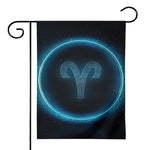 Blue Aries Zodiac Sign Print House Flag