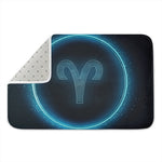 Blue Aries Zodiac Sign Print Indoor Door Mat