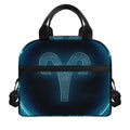 Blue Aries Zodiac Sign Print Insulated Lunch Bag