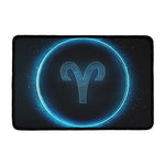 Blue Aries Zodiac Sign Print Kitchen Mat