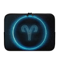 Blue Aries Zodiac Sign Print Laptop Sleeve