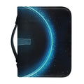 Blue Aries Zodiac Sign Print Leather Bible Cover