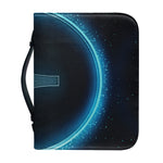 Blue Aries Zodiac Sign Print Leather Bible Cover