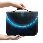 Blue Aries Zodiac Sign Print Leather Bible Cover