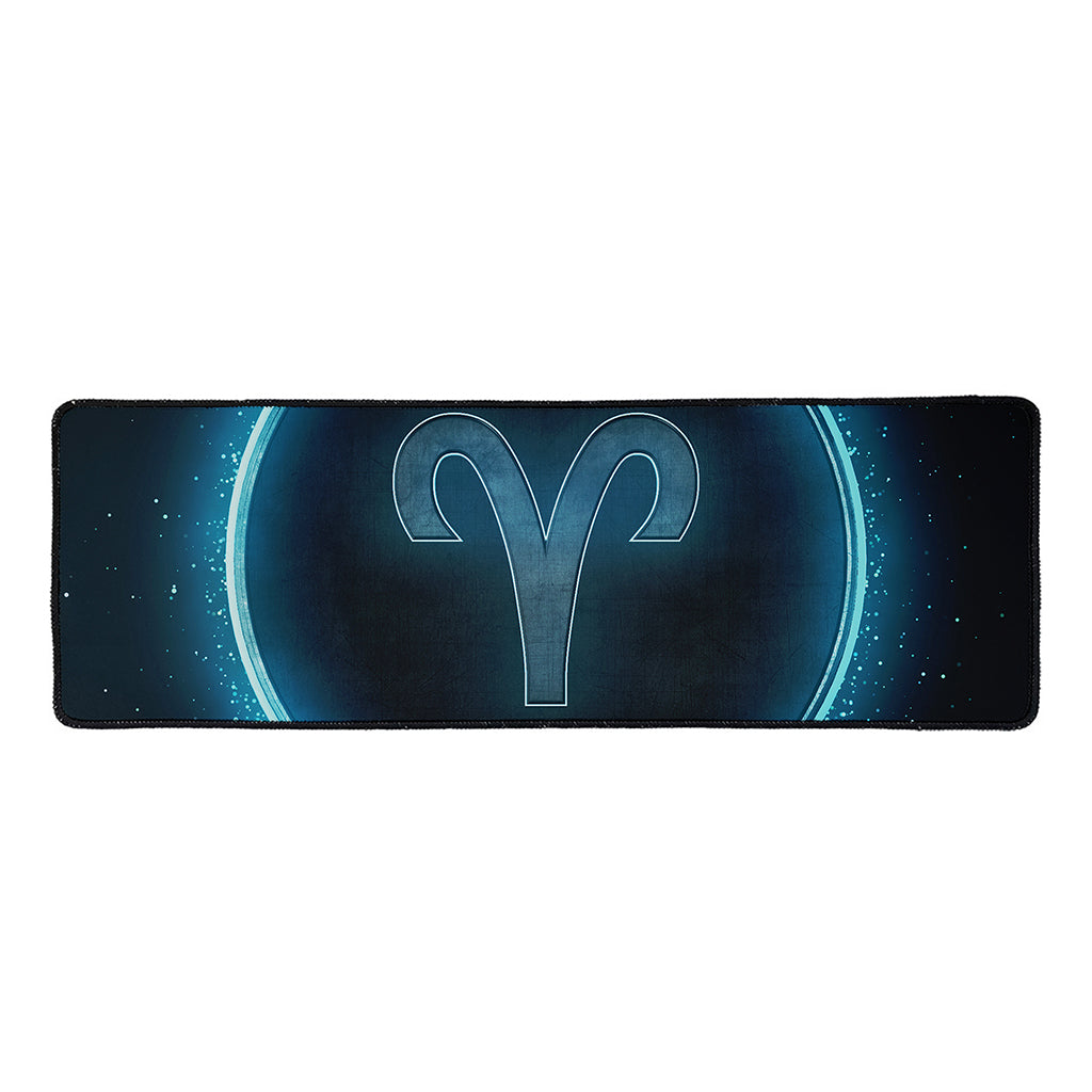 Blue Aries Zodiac Sign Print Long Kitchen Mat