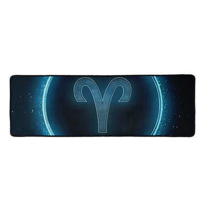 Blue Aries Zodiac Sign Print Long Kitchen Mat