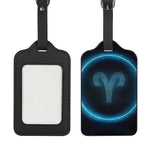 Blue Aries Zodiac Sign Print Luggage Tag