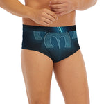 Blue Aries Zodiac Sign Print Men's Briefs