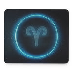 Blue Aries Zodiac Sign Print Mouse Pad